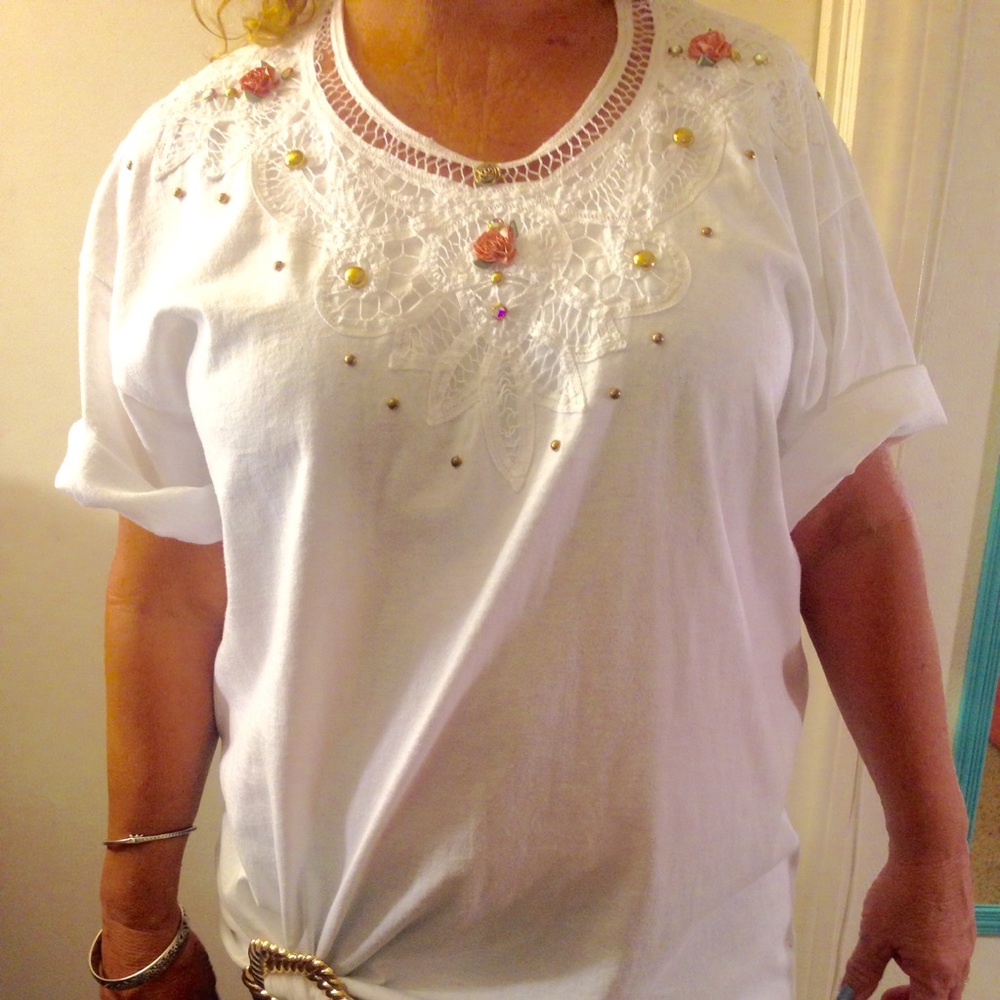 Embellished Cotton T-Shirt